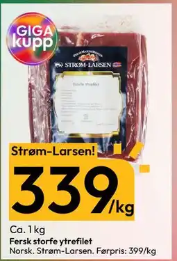 Gigaboks Fersk storfe ytrefilet, NOK 339 tilbud