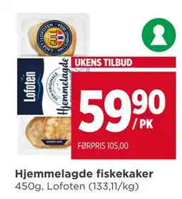 Meny Hjemmelagde fiskekaker, NOK 59.9 tilbud