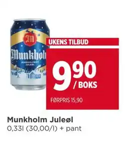 Meny Munkholm Juleøl, NOK 9.9 tilbud