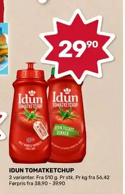 Matkroken IDUN TOMATKETCHUP, NOK 29.9 tilbud