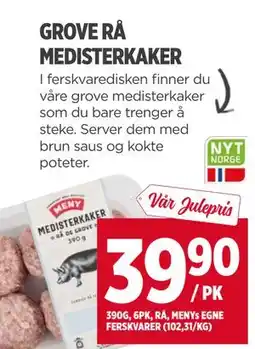Meny GROVE RÅ MEDISTERKAKER, NOK 39.9 tilbud
