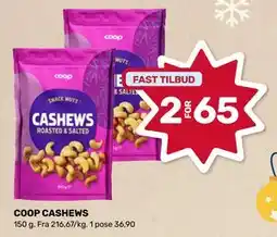 Matkroken COOP CASHEWS, NOK 65 tilbud