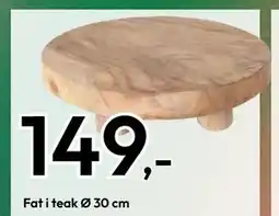Gigaboks Fat i teak Ø 30 cm, NOK 149 tilbud