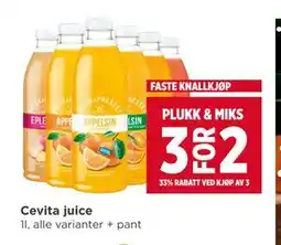 Meny Cevita juice tilbud