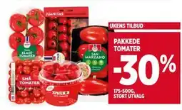 Meny PAKKEDE TOMATER tilbud
