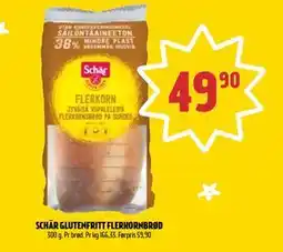 Coop Prix SCHÄR GLUTENFRITT FLERKORNBRØD, NOK 49.9 tilbud