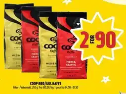 Coop Prix COOP RØD/GUL KAFFE, NOK 90 tilbud