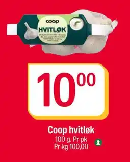 Coop Extra Coop hvitløk, NOK 10 tilbud