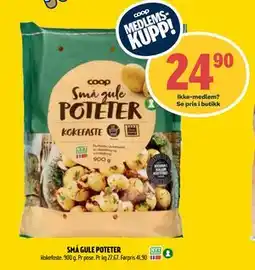 Coop Prix SMÅ GULE POTETER, Medlemspris tilbud