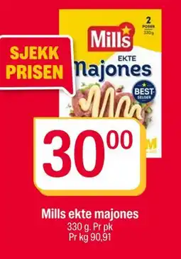 Coop Extra Mills ekte majones, NOK 30 tilbud