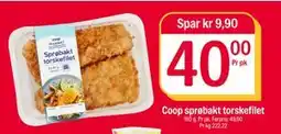 Coop Extra Coop sprøbakt torskefilet, NOK 40 tilbud
