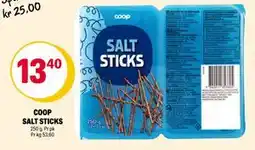 Coop Extra COOP SALT STICKS, NOK 13.4 tilbud