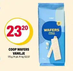 Coop Extra COOP WAFERS VANILJE, NOK 23.2 tilbud
