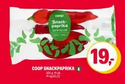 Coop Extra COOP SNACKPAPRIKA, NOK 19 tilbud