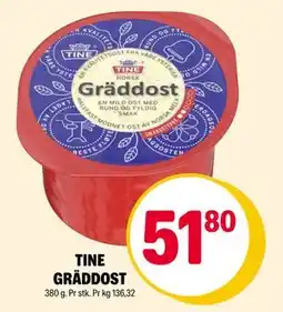 Coop Extra TINE GRÄDDOST, NOK 51.8 tilbud