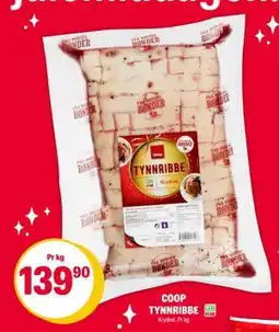 Coop Extra COOP TYNNRIBBE, NOK 139.9 tilbud