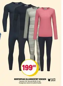 Coop Extra NORTHPEAK ULLUNDERTØY VOKSEN, NOK 199 tilbud