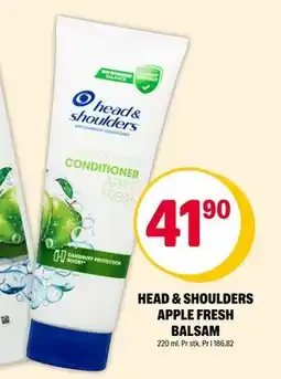 Coop Extra HEAD & SHOULDERS APPLE FRESH BALSAM, NOK 41.9 tilbud