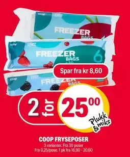 Coop Extra COOP FRYSEPOSER, NOK 25 tilbud