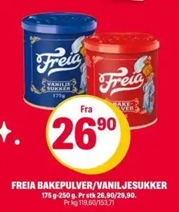 Coop Extra FREIA BAKEPULVER/VANILJESUKKER tilbud