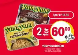 Coop Extra YUM YUM NUDLER, NOK 60 tilbud