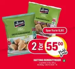 Coop Extra HATTING RUNDSTYKKER, NOK 55 tilbud