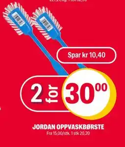 Coop Extra JORDAN OPPVASKBØRSTE, NOK 30 tilbud