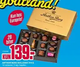 Europris ANTHON BERG GULLESKE 310 G, NOK 139 tilbud