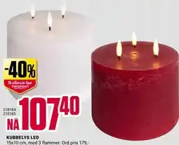 Europris KUBBELYS LED, NOK 107.4 tilbud