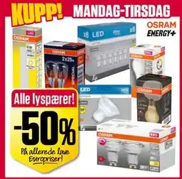 Europris Alle lyspærer! tilbud