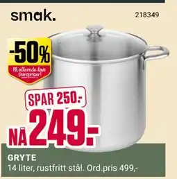 Europris GRYTE, NOK 249 tilbud