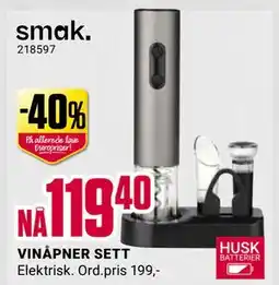 Europris VINÅPNER SETT, NOK 119.4 tilbud
