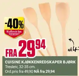 Europris CUISINE KJØKKENREDSKAPER BJØRK tilbud