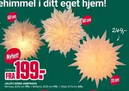 Europris JULESTJERNE SNØFNUGG tilbud