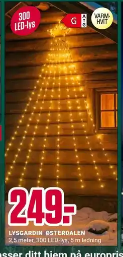 Europris LYSGARDIN ØSTERDALEN, NOK 249 tilbud