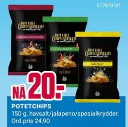 Europris POTETCHIPS, NOK 20 tilbud