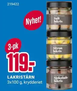Europris LAKRISTÅRN, NOK 119 tilbud