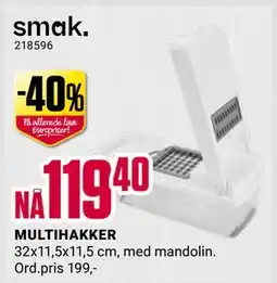 Europris MULTIHAKKER, NOK 119.4 tilbud