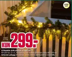 Europris STRANDA GIRLANDER STARTSETT, NOK 299 tilbud