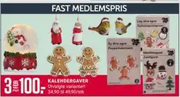 Europris KALENDERGAVER, Medlemspris tilbud