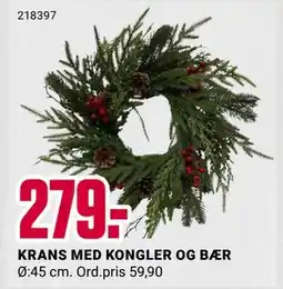Europris KRANS MED KONGLER OG BÆR, NOK 279 tilbud