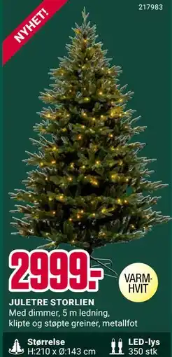 Europris JULETRE STORLIEN, NOK 2999 tilbud