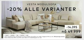 Skeidar Vesta modulsofa tilbud