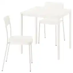 IKEA Vihals / vihals Bord og 2 stoler, hvit hvit/hvit, 74x74 cm tilbud
