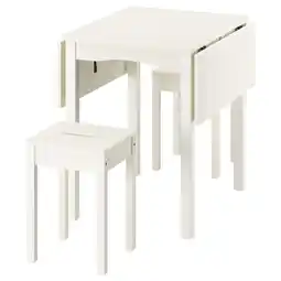 IKEA Hauga / hauga Bord og 2 stoler, hvit/hvit, 55/82/109x74 cm tilbud