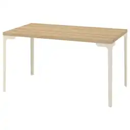 IKEA SkÅlsta Bord, eikemønstret/rett lys gråbeige, 140x80 cm tilbud