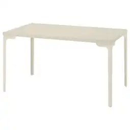IKEA SkÅlsta Bord, lys gråbeige/rett lys gråbeige, 140x80 cm tilbud