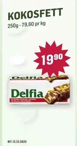Holdbart Kokosfett., NOK 19.9 tilbud