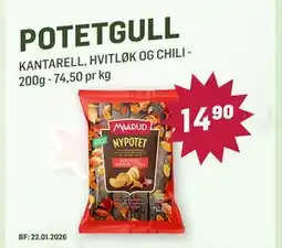 Holdbart Potetgull, NOK 14.9 tilbud
