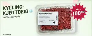 Holdbart Kylling-kjøttdeig, NOK 100 tilbud